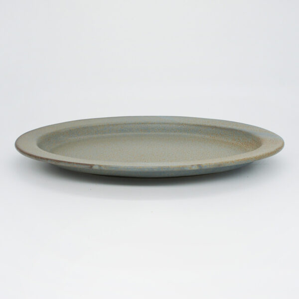 [Ancient Pottery] 復古做舊橢圓盤 灰綠