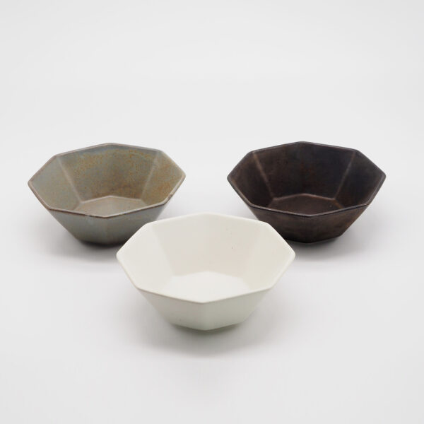 [Ancient Pottery] 復古做舊八角缽 白：圖片 2